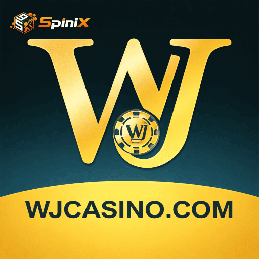 Imagem promocional da WJCASINO mostrando a plataforma e suas vantagens